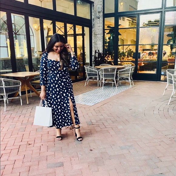 Reformation Sigmund Dress Size 4 Navy 
